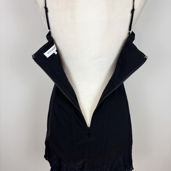 WeWoreWhat Lace Peplum Corset Mini Dress in Black Size 8 - Picture 8 of 14